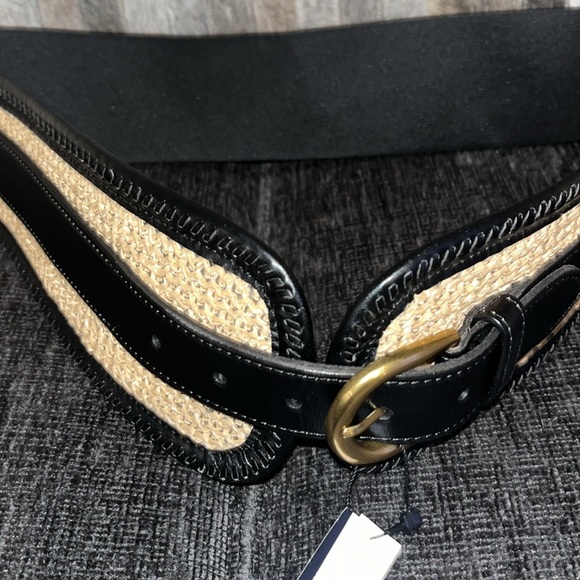 NWT WHBM Heritage Straw Leather Belt - Picture 2 of 4